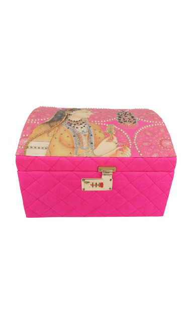 pink jewellery trunk