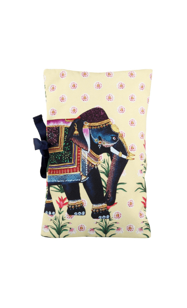 elephant print lingerie bag