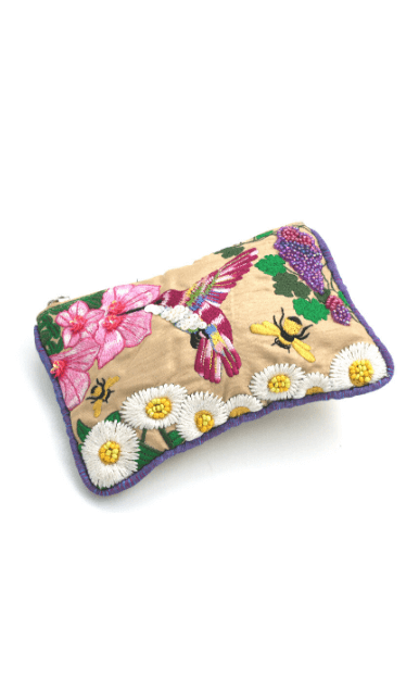 floral print pouch