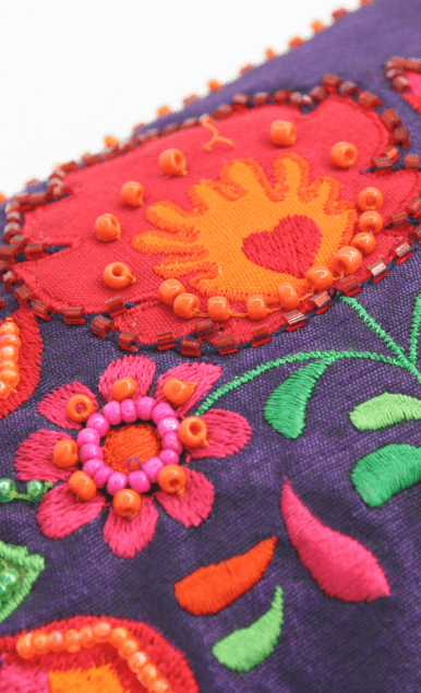 embroidered pouch